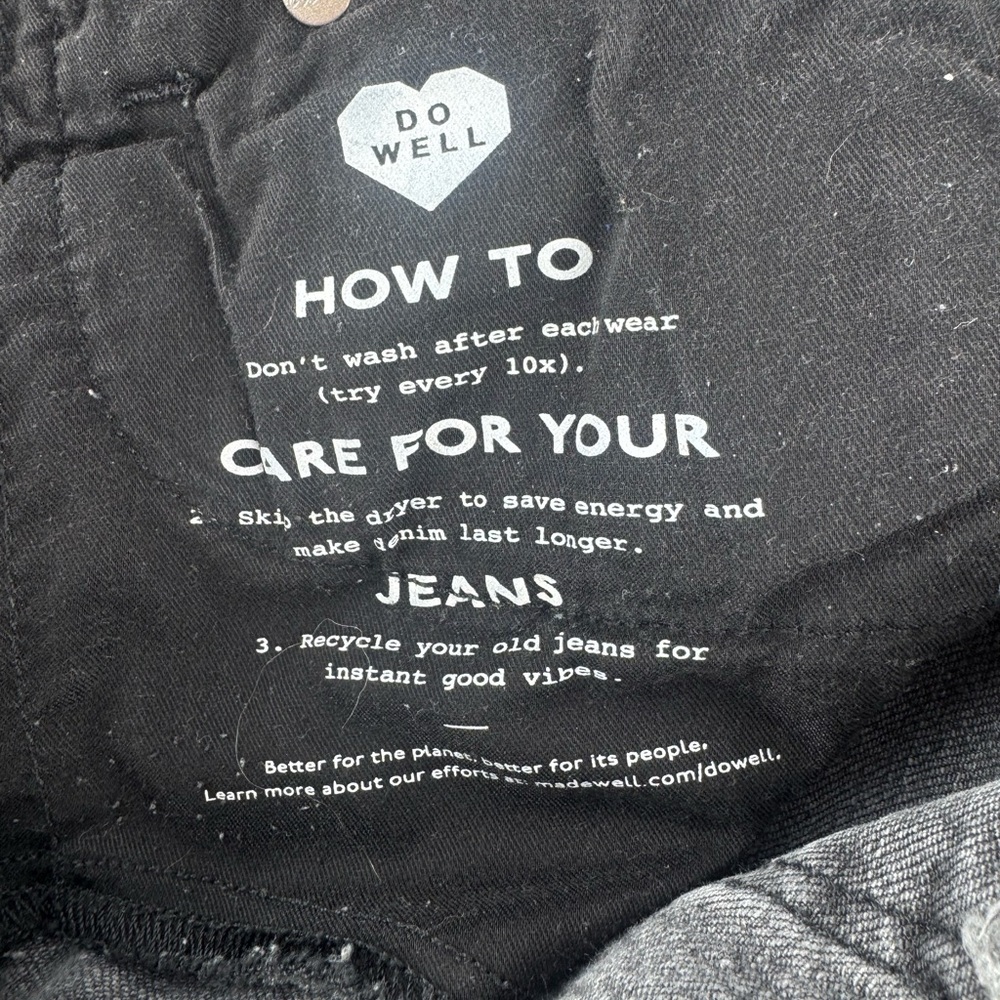 Madewell Mid-Rise Perfect Vintage Gray/Black Jean - Picture 7 of 11